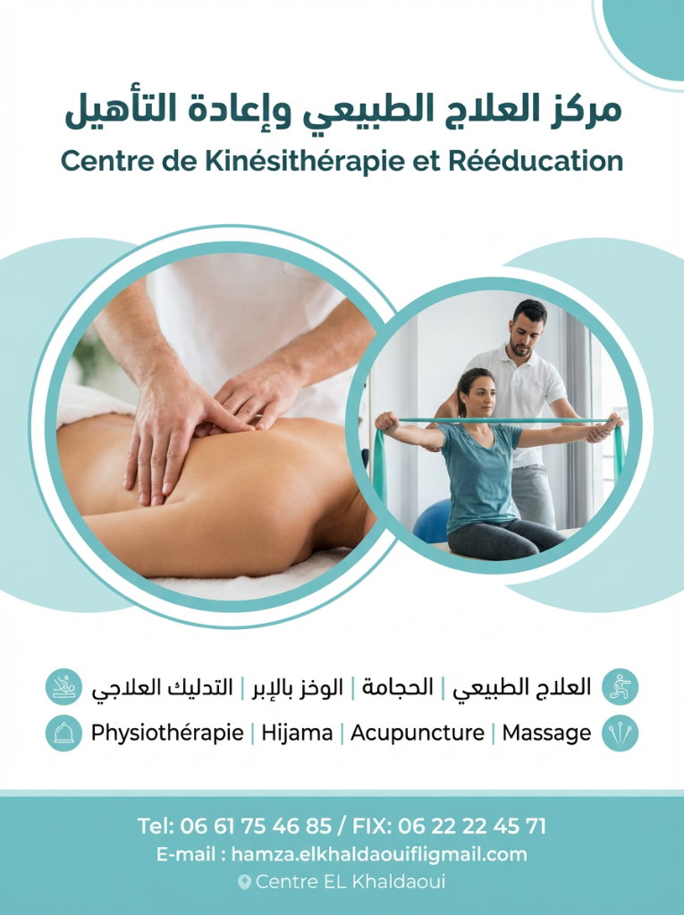 Physiothérapie, Hijama, Acupuncture, Massage